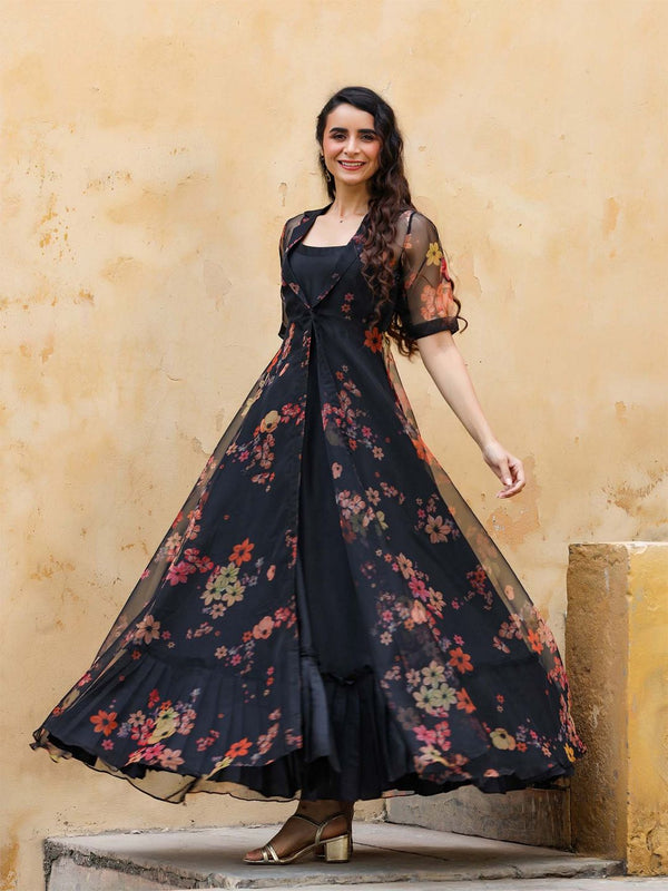 Dazzle Black Evening Dress (Set of 2)